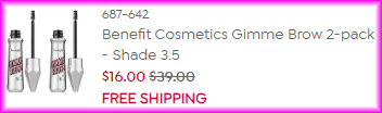 Benefit Cosmetics Gimme Brow Brow Volumizing Gel Duo Checkout Screen