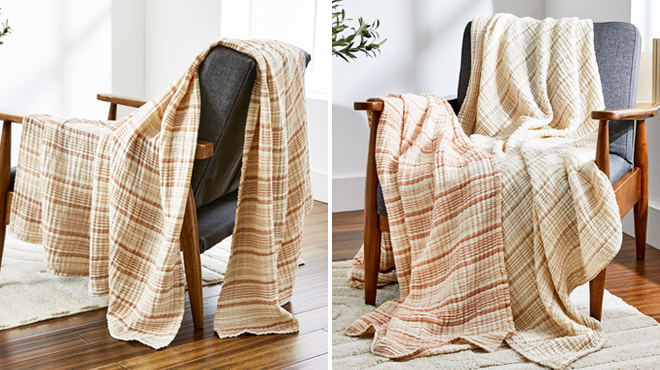 Better Homes and Gardens Striped Gauze Throws