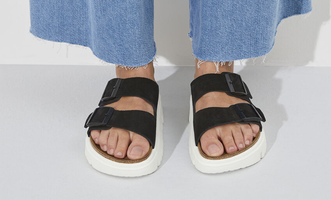 Birkenstock Arizona Chunky Sandals in the Color Black