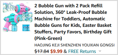 Bubble Gun 2 Pack Checkout