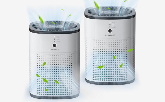 CHIVALZ HEPA Air Purifier 2 Pack