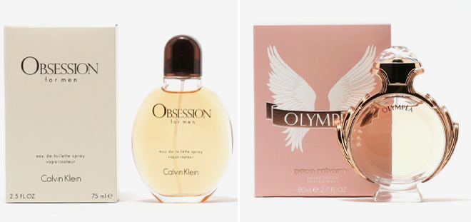 Calvin Klein Obsession Mens Spray and Poco Rabanne Olympea Ladies Spray