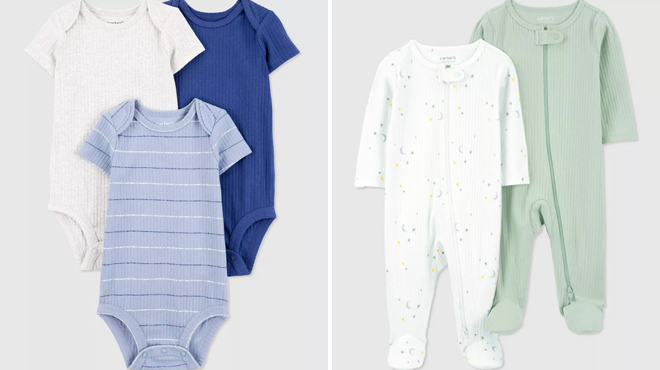 Carters Just One You Baby Bodysuits and Sleep N Play