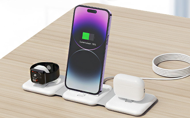 Cerdeti Foldable 3 in 1 Charging Station