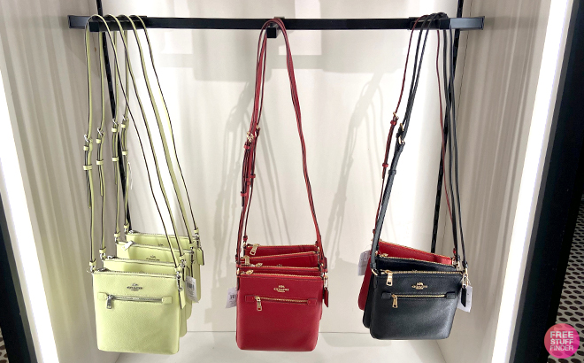 Coach Outlet Mini Rowan File Bags on a Hanger