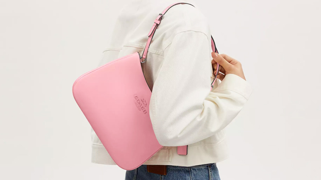 Coach Outlet Penelope Shoulder Bag in Flower Pink Color