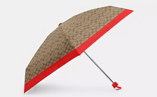 Coach Outlet Uv Protection Signature Mini Umbrella