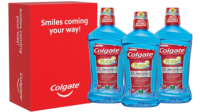 Colgate Total Mouthwash 3 Pack in Peppermint