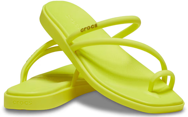 Crocs Miami Toe Loop Yellow Sandals