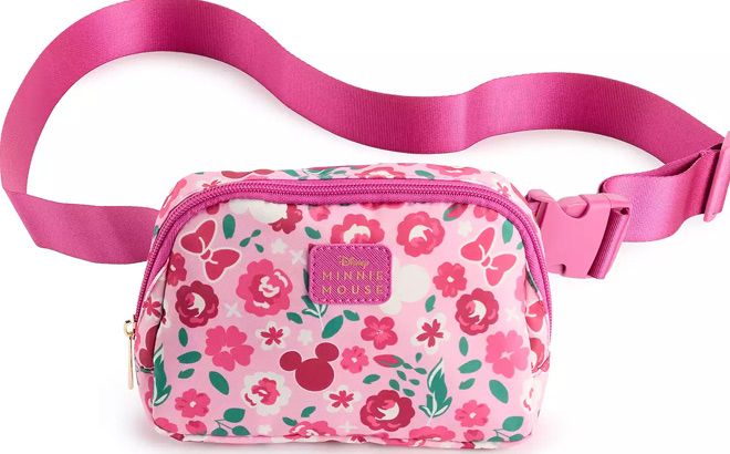 Disneys Minnie Mouse Floral All Over Print Fanny Pack