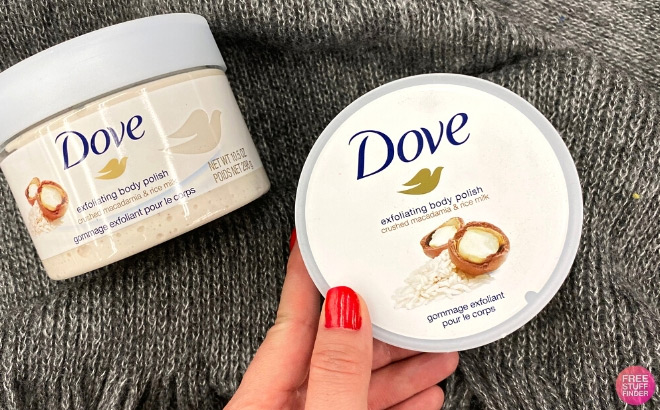 Dove Scrub Macadamia Rice Milk Reveals Visibly Smoother Skin Body Scrub