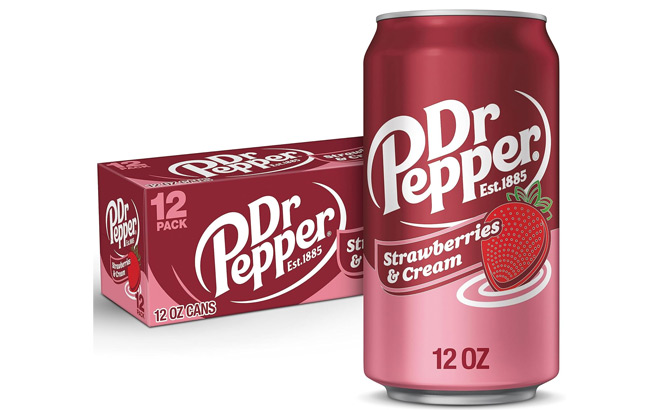 Dr Pepper Strawberries and Cream Soda 12 Pack