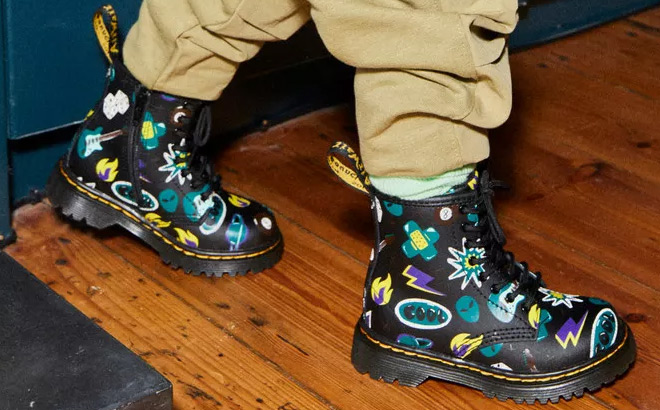 Dr Martens Toddler Leather Lace Up Boots