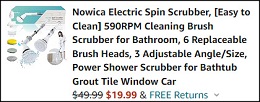 Electric Spin Scrubber Checkout