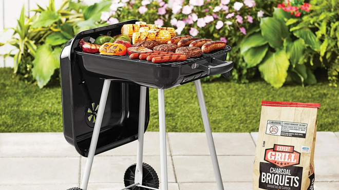 Expert Grill 17 5 Square Steel Charcoal Grill