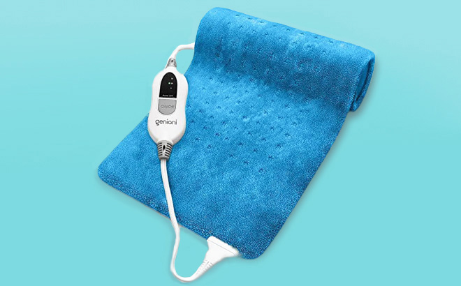 Extra Large Electric Heating Pad Blue