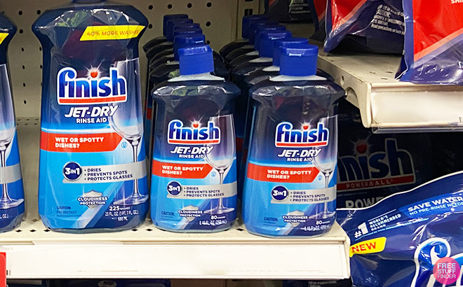 Finish Jet Dry Rinse Aid on Shelf