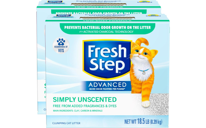 Fresh Step 18 5 Pound Advanced Clumping Cat Litter 2 Pack