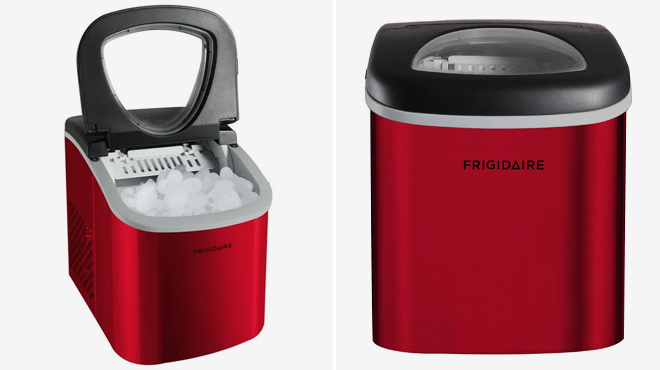 Frigidaire 26 Pound Red Stainless Steel Ice Makers