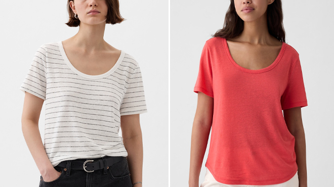 GAP Womens Linen Blend T Shirts