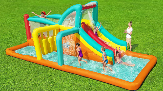 H2OGO Bounce Blast 8 Foot Kids Inflatable Water Park