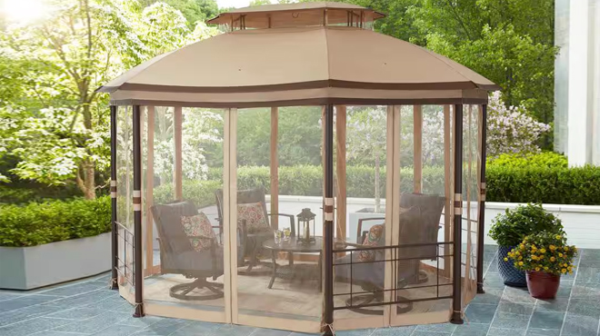 Hampton Bay Seagrove Octagonal Steel Frame Gazebo