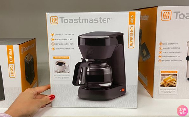 Hand Holding Toastmaster 5 Cup Coffee Maker