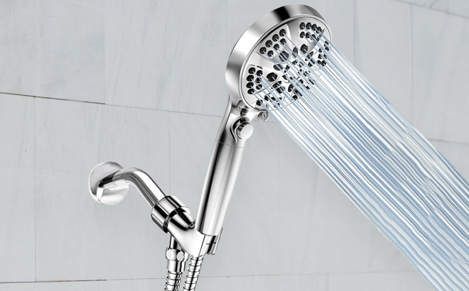 Handheld Shower Head Set on the Wall