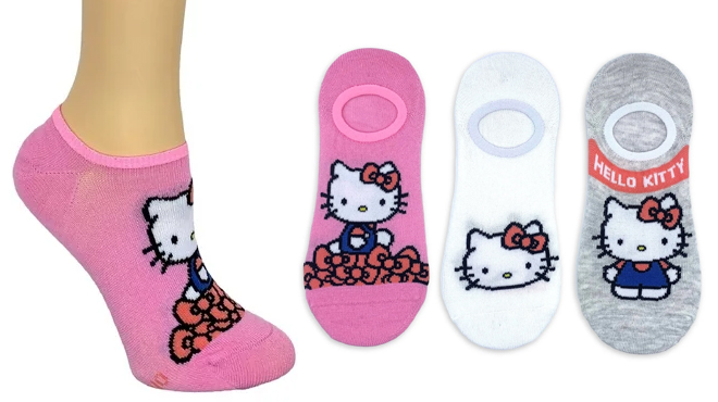Hello Kitty Womens Socks 3 Pack