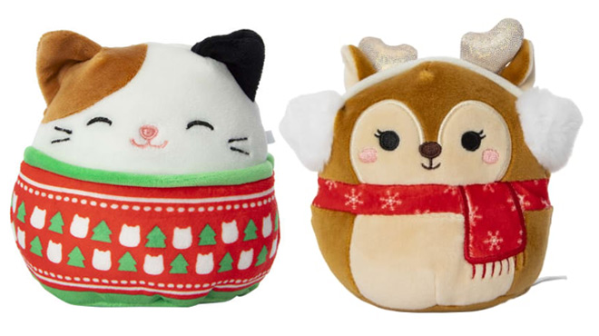 Holiday Squishmallows Calico Cat and Darla the Reindeer