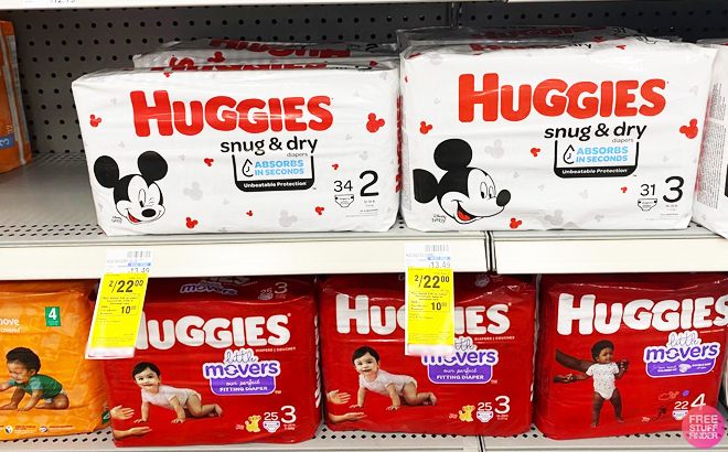 Huggies Diapers on CVS Shelf