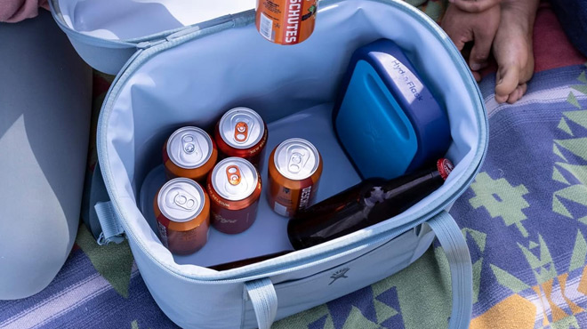 Hydro Flask Cooler Bag with Beverages Inside