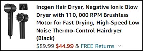 Ionic Hair Dryer Checkout