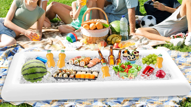 Jasonwell Inflatable Serving Bar with Beverage and Food
