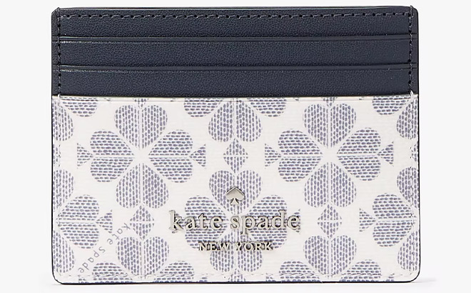 Kate Spade Signature Spade Flower Small Slim Card Holder