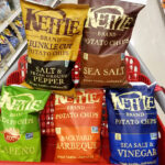 Kettle Brand Potato Chips in Various Flavors on a Cart