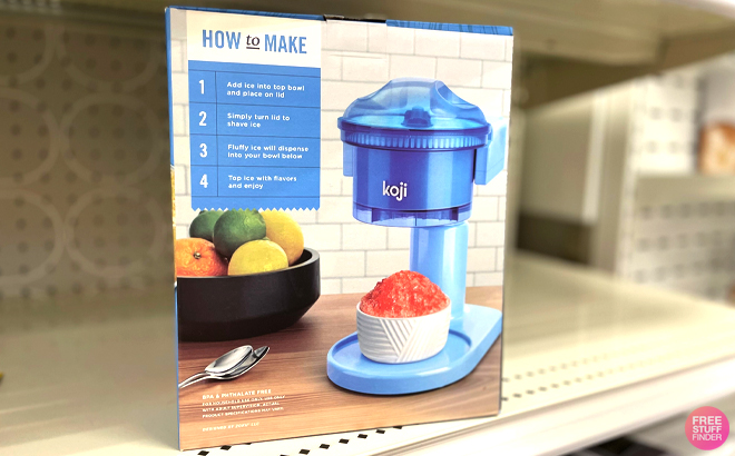 Koji Snow Cone Maker Set on a Store Shelf