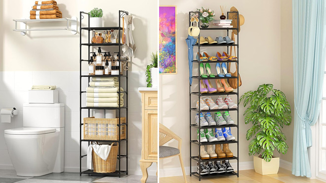 Kottwca 10 Tier Shoe Rack Organizer