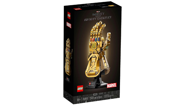 LEGO Marvel Infinity Gauntlet Building Kit on White Background