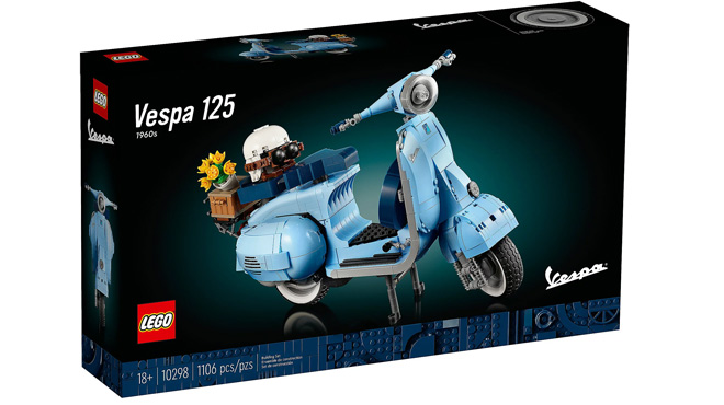 LEGO Vespa 125 10298 Building Kit on White Background