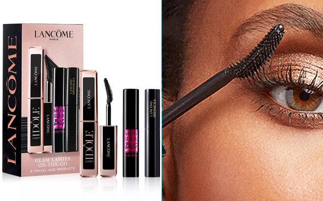 Lancome 3 Piece Glam Lashes On The Go Mascara Set