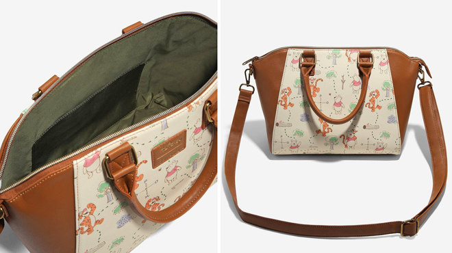 Loungefly Disney Winnie The Pooh Cream Map Satchel Bag