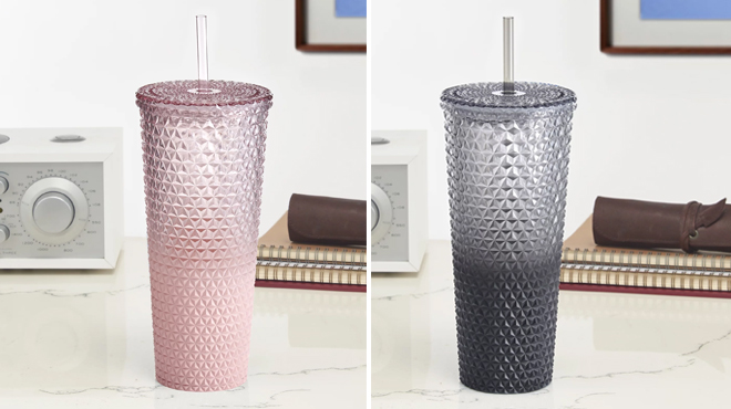 Mainstays 26 oz Ombre Textured Tumbler