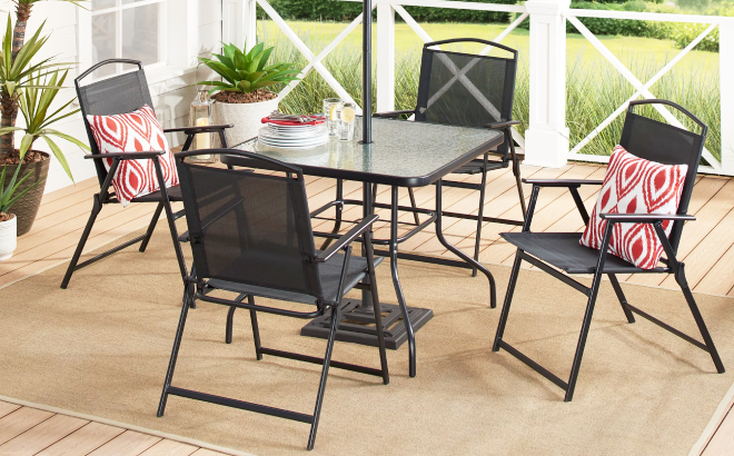 Mainstays Albany Lane 6 Piece Outdoor Patio Dining Set