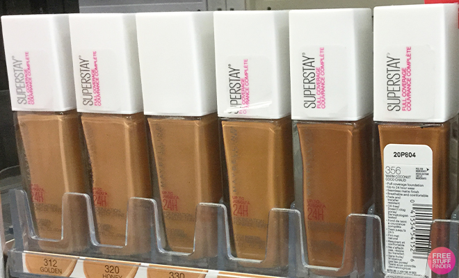 Maybelline SuperStay Full Coverage Foundations on a Shelf