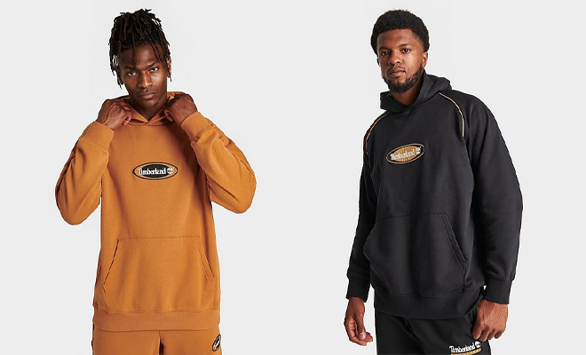 Mens Timberland Oval Logo Graphic Pullover Hoodies in Two Colors