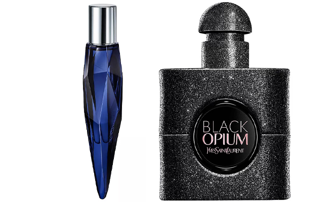 Mugler Angel Elixir Eau de Parfum Travel Spray and Yves Saint Laurent Black Opium Eau de Parfum Extreme