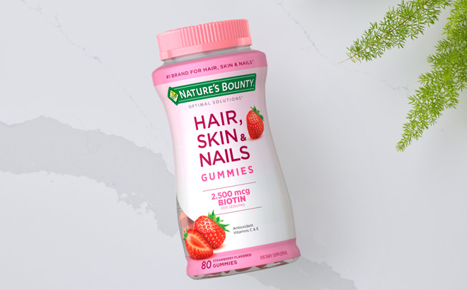 Natures Bounty Skin Nails Vitamin Gummies 80 Count