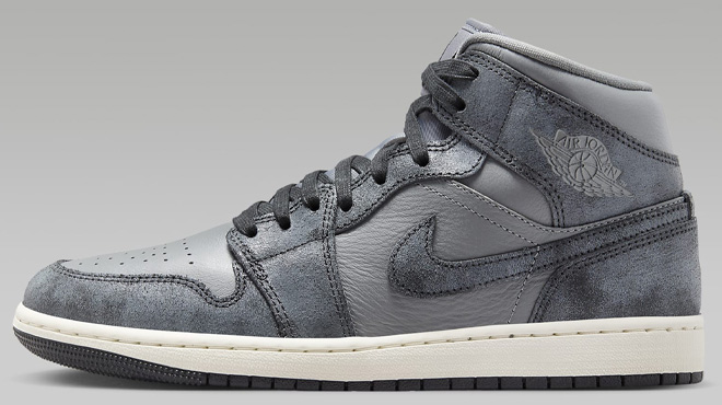 Nike Air Jordan 1 Mid SE Shoes in Smoke Grey