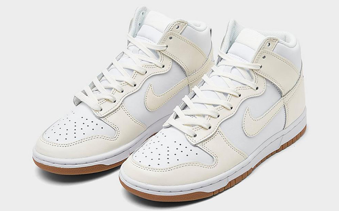 Nike Dunk Shoes in White Sail Gum Color